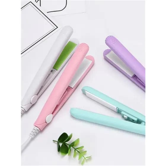 Mini Chapinha Prancha Alisadora De Cabelo Portátil Com Case Transporte Bivolt Estojo  Pratico Viagem