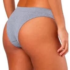 Conjunto 2 Calcinhas Lisa Neutra Tanga Sem Costura Cós 4cm Conforto Basic+