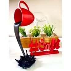 Decoração para o cantinho do café Kit Xícara Flutuante + palavra em 3D Café