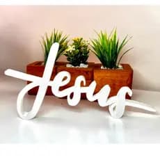 Palavra Jesus Grande para decoração em impressão 3D