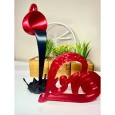 Decoração Kit Xícara Flutuante com Love em coração para o Dia dos Namorados ou vendidos separados em impressão 3D