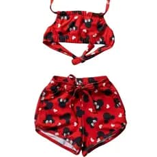 Biquíni Criança, Biquíni Infantil Menina Conjunto Shortinho e Cropped