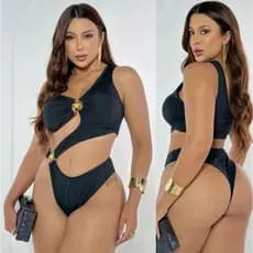 Body Maiô Mula Manca Feminino Estrela Do Mar Com Fivela Moda Verão Em Suplex Luxo Elegante