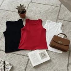 Kit 3 Regatas Femininas Blogueirinha Lisa Malha Ribana Várias Cores Blusa
