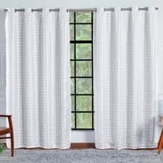 Cortina Para Sala Blecaute com Voil Xadrez 2,80x2,30 Blackout Para Quarto