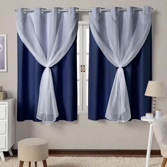 Cortina 100% Blackout Com Voal 2,80m x 1,60m