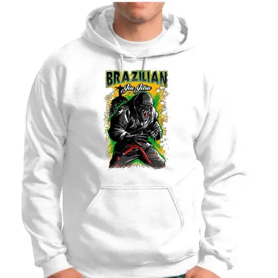 Moletom Blusa Frio Masculina Unissex Algodão Jiu jitsu Treino Competidor BJJ Luta Academia