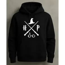 Blusa de Frio Moletom Grosso Flanelado Estampado Harry Potter Estilo Abrigo Canguru Unissex