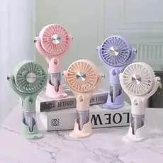 Mini Ventilador Portátil com Névoa USB | 100 Velocidades + Umidificador de Mesa | Recarga via USB
