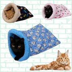 Cama pet saco de dormir p/ cão e gatos varias cores