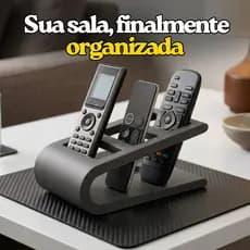 Suporte Controles Remotos Organizador Premium Porta Controle Sala Mesa Decoração Moderna
