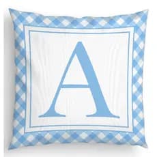 Almofada Infantil Azul Quarto de Menino - Inicial Nome