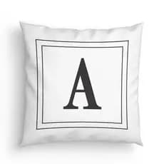 1 Capa de almofada Decorativa Inicial Preta 45cm