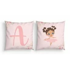 Kit 2 Capas Almofadas Decorativas Infantil 45cm Bailarina Inicial