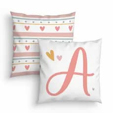 Kit 2 Capas Almofadas Decorativas Infantil 45cm Inicial arco íris Boho