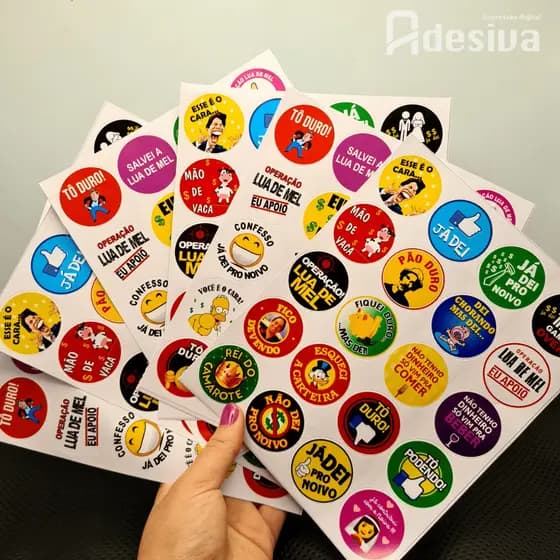 120 Adesivos Divertidos Hora da Gravata Noivo Casamento Lua de Mel 4x4cm