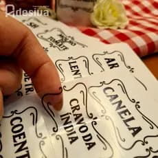Kit 90 Adesivos para Potes Temperos – Etiquetas Organizadoras de Mantimentos 5x3cm em Vinil