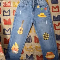 Adesivo Para Roupa Festa Junina Retalho Remendo Em Vinil Cartelas de Adesivos 24x18cm