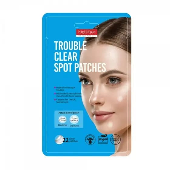 Purederm Trouble Clear Spot - Adesivos Secativos e Clareadores para Acne 22 pt