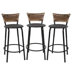 Kit 3 Banquetas Cadeiras 60cm Bistrô Bancos Cozinha Bar Balcão Área De Lazer Direto da Fabrica