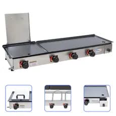 Chapeira Industrial Com Prensa 97x30 Lanches Porções Chapa Profissional Ideal Lanchonetes