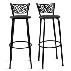 Kit 2 Banco Banqueta Alta 80cm Eclipse Preta Ideal Balcão Ilha Área De Lazer Piscina Cozinha Gourmet