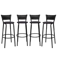 Jogo Com 4 Banquetas Bancos Cadeiras Gourmet Bistrô Americana Bancada Bar Promoção