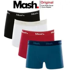 4 Cuecas Boxer Box Basica Infantil Juvenil Mash Kids Algodao Cotton