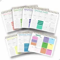 Planner Semanal Não Datado Capa Transparente Espiral Organizador 50 Folhas Agenda de Tarefas