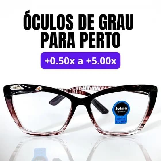 Armação de Óculos de Grau para Leitura +0,50 até +5,00 Gatinho Ondulado Marrom Listrado Óculos Perto Leitura Presbiopia