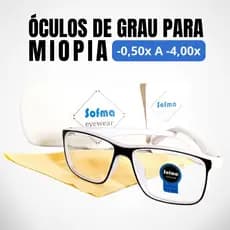 Miopia Óculos de Grau Pronto Branco Lentes -0.50 a -4.00 Diversas Cores Para Longe