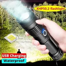 Lanterna Mais Potente XHP90 Usb Zoom Led Luz Tocha Camping Lanterna Caça & Pesca