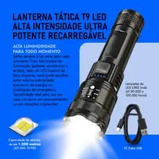 Lanterna Tática T9 /P90 ORIGINAL - Mais Forte do Mercado