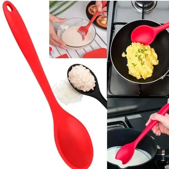 Colher Redonda de Silicone 27cm Grande