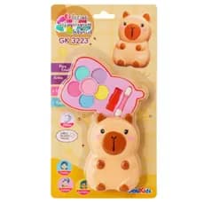 Kit De Maquiagem Infantil Capivara Batom Sombra Completo