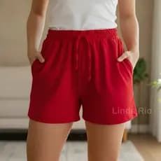 Short Feminino Duna Com Bolso Soltinho Leve Confortável Tendência Verão