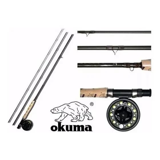 Kit Pesca Fly Fishing Okuma Cascade Profissional - Pronto Para O Uso - Envio Já