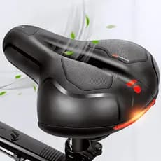 Banco Super Confortável Selim Largo Bicicleta Bike Vazado com Sinalizador Traseiro Mtb Speed