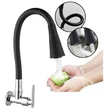 Torneira Pia Flexível Para Parede Gourmet 2 Jatos Cozinha Wbcom