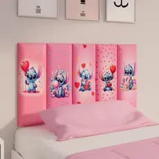 Cabeceira de Cama Completa Premium Estofada Modular Infantil + Fita de Fixação - Envio Imediato