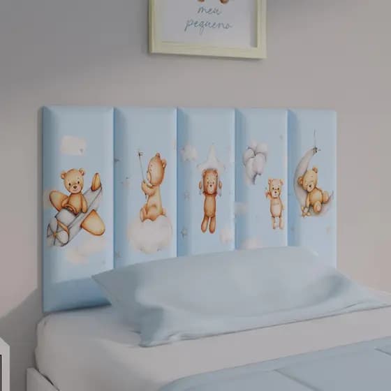 Cabeceira de Cama Infantil Modular Premium Auto Colante - Envio Full