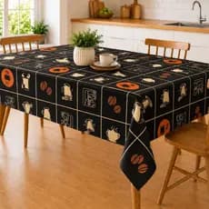 Toalha Para Mesa 6 Lugares 4 Lugares Tecido Oxford Fácil de Limpar Almoço Jantar