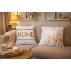 Capa de Almofada C/Zíper para Cama Sofá Decoração de Ambiente Kit 2 Peças 45x45cm