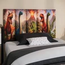 Cabeceira de Cama Premium Menina e Menino Módulos Estofados Auto Colante