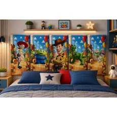 Cabeceira de Quarto Menino e Menina Infantil Quarto Decorado + Fita de Fixação Auto Colante