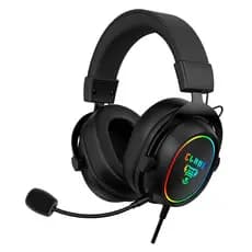 Headset Fone Gamer USB para PC RGB Jogos Isolamento Anti Ruido Ayron Night Preto Cabo Clanm