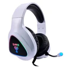 Headset Fone Gamer Branco 7.1 USB para PC RGB Jogos Isolamento Anti Ruido Snow Mount Cabo Clanm
