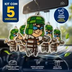 Kit 5 Cheirinhos para Carro Personagem Divertido | Aroma Premium Longa Duração | Presente Criativo