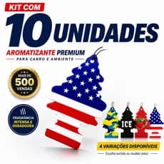 Kit 10 Pinheiros Cheirinho para Carro Aromatizantes Automotivo Longa Duração Perfume Alta Qualidade