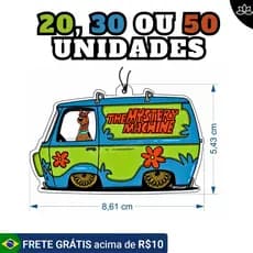 Kit 20/30/50 Unidades Cheirinho para Carro Aromatizante Van do Scooby Doo Essência para Ambiete - SMELL Premium